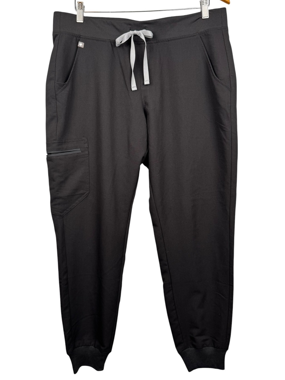 FIGS Women’s Zamora Jogger Scrub Pants Black Size Large L